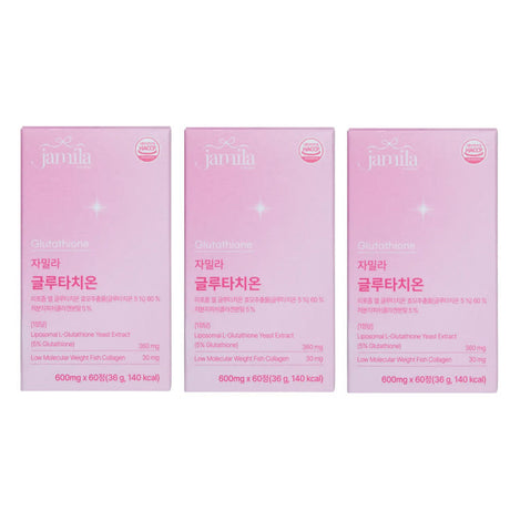 Jamila Liposomal Glutathione High-Potency Whitening & Antioxidant Tablets (60 Tablet x 3)