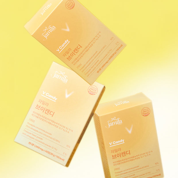 Jamila V-Candy Pineapple Flavor Slimming & Anti-Puffiness-30 Tablets