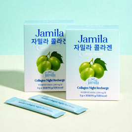 Jamila Collagen Night Recharge Low-Molecular Fish Collagen & Glow Skin -30 Sticks