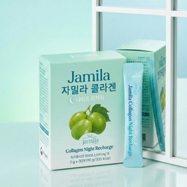 Jamila Collagen Night Recharge Low-Molecular Fish Collagen & Glow Skin -30 Sticks
