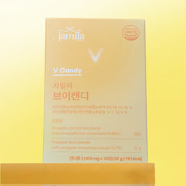 Jamila V-Candy Pineapple Flavor Slimming & Anti-Puffiness Tablets (30 Tablets x 2)