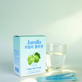 Jamila Collagen Night Recharge Low-Molecular Fish Collagen & Glow Skin -30 Sticks