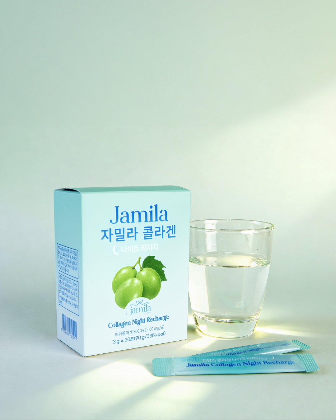 Jamila Collagen Night Recharge Low-Molecular Fish Collagen & Glow Skin -30 Sticks