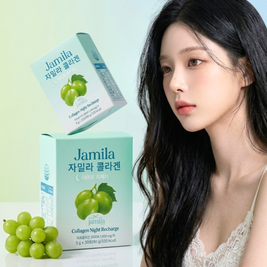 Jamila Collagen Night Recharge Low-Molecular Fish Collagen & Glow Skin -30 Sticks